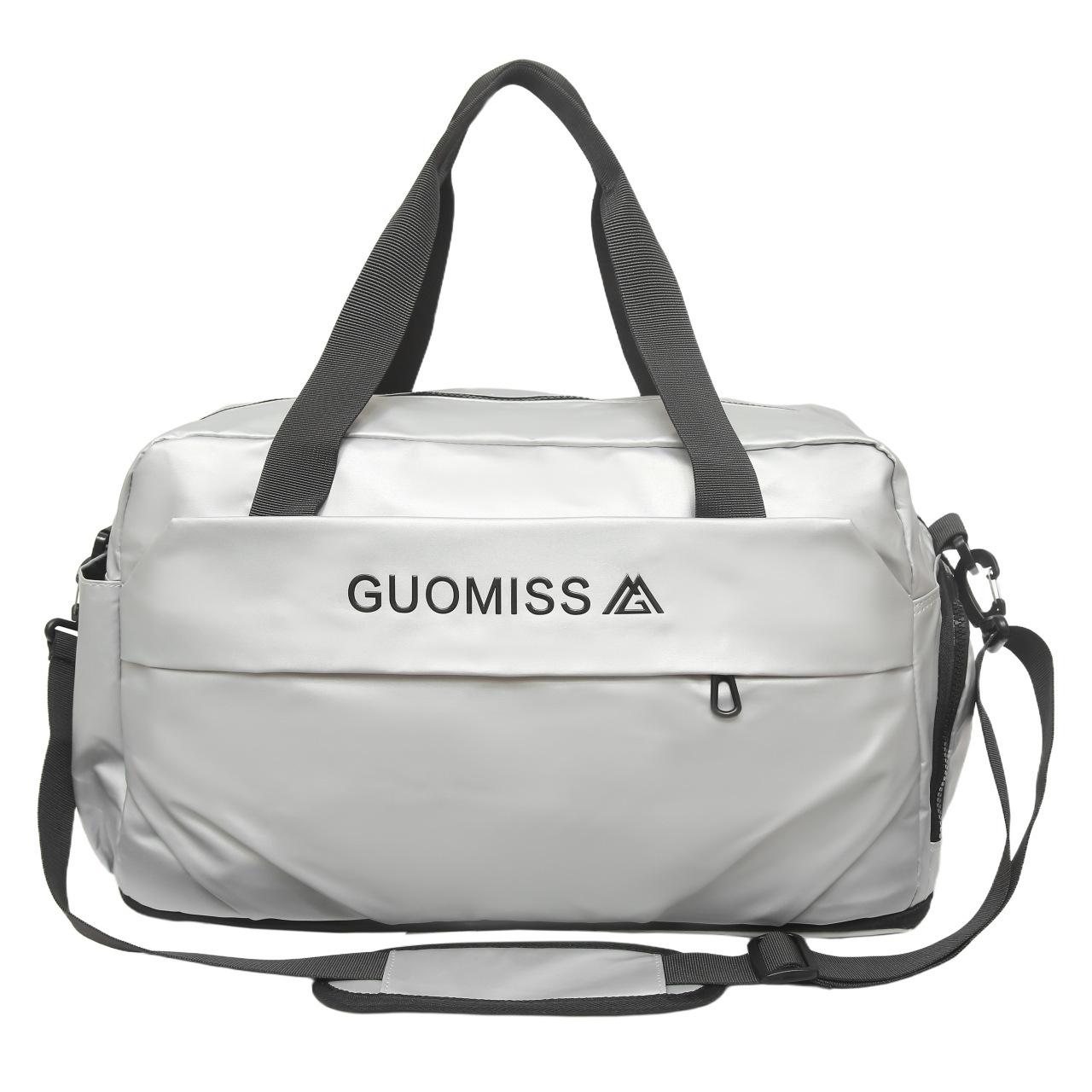 

Lightweight Travel Duffel Bag with Multiple Pockets Large Capacity Gym Weekend Carry On Bag серебряный