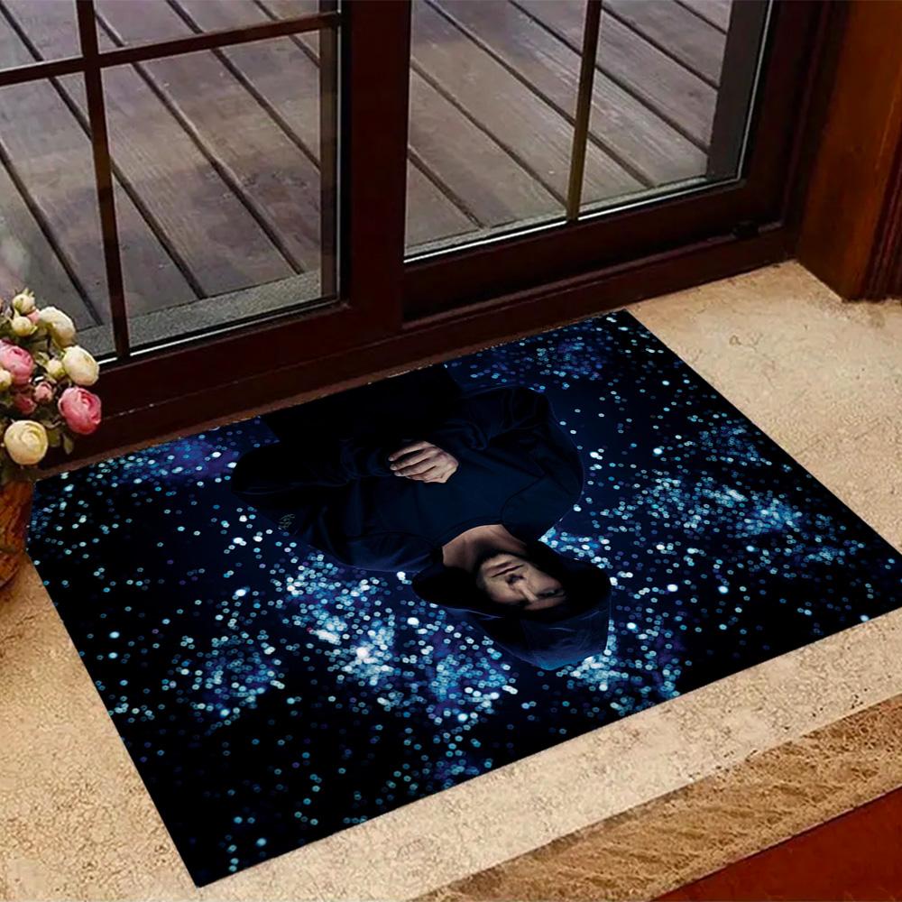 Man Black White Carpet Design for Dining Room Playrooms Decorate room Study room Anti-slip Rug Office home decor
