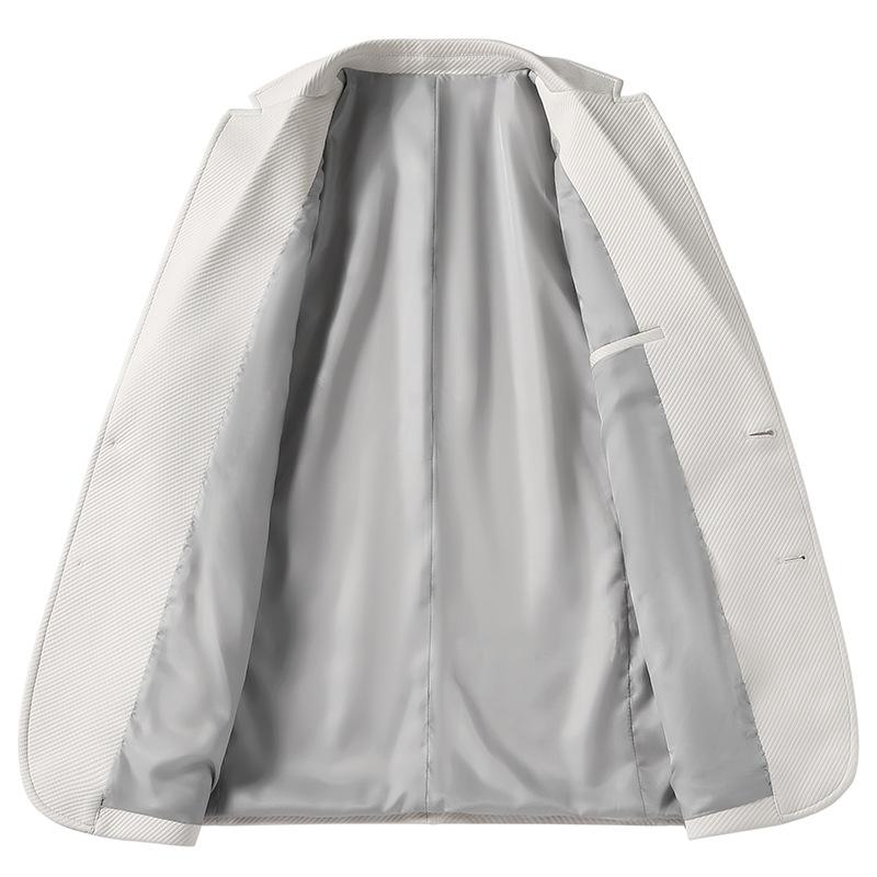 Spring and Autumn Light Luxury Business Single West Youth Solid Color Slant Fabric Trendy Suit Jacket