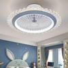 110V-220V Household Intelligent Silent Fan Lamp 6-speed Leaf Less Ceiling Fan Light Adjustable Bedroom Ceiling Fan Light