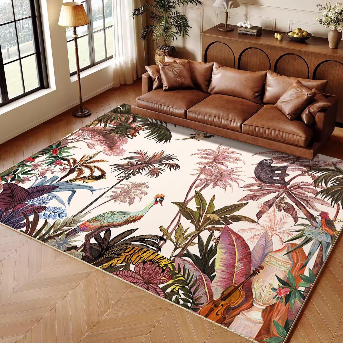 

Джунглі тварин мультфільм дитина килим килим для дому вітальня спальня диван ковдра декор ігрова зона килим скандинавський нековзний килимок для підлоги 120*160cm