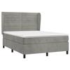 3129273 vidaXL Lit à sommier tapissier et matelas Gris clair 140x200cm Velours
