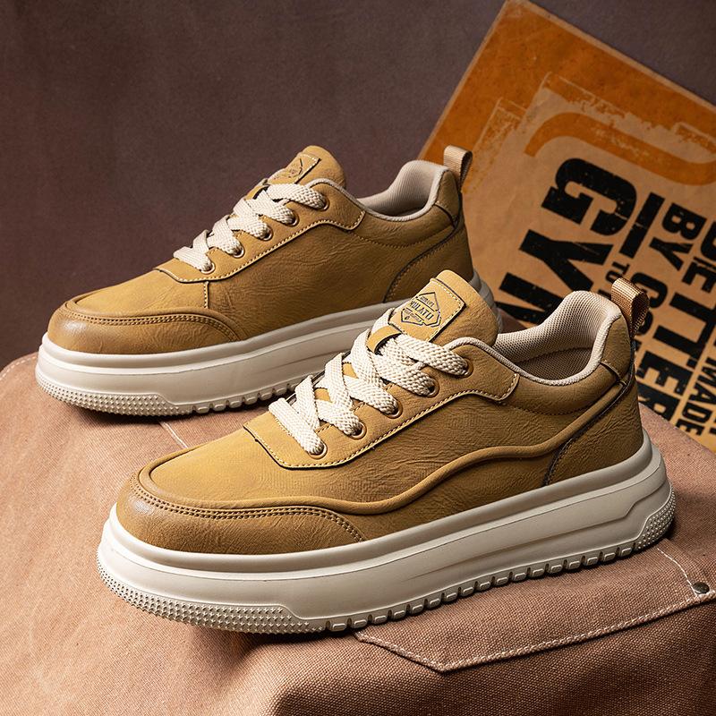 Retro new autumn breathable and lightweight sports and leisure board shoes thick-soled high-tide shoes