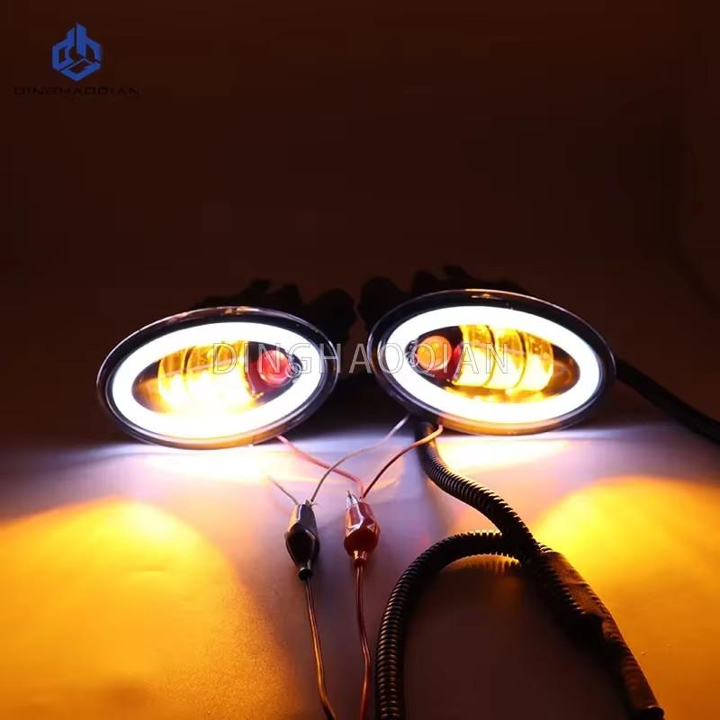 

2 шт. Противотуманные фары для Honda CRV CR-V 2017 2018 2019 Светодиодные «ангельские глазки» ДХО Дневной ходовой свет H11 12V Высокая яркость single light-yellow