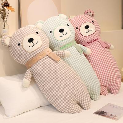 Scarf Bear Sleeping Long Throw Pillow Plush Toy Bedroom Pinch Leg Side Sleeping Pillow Bedside Pillow Cushion