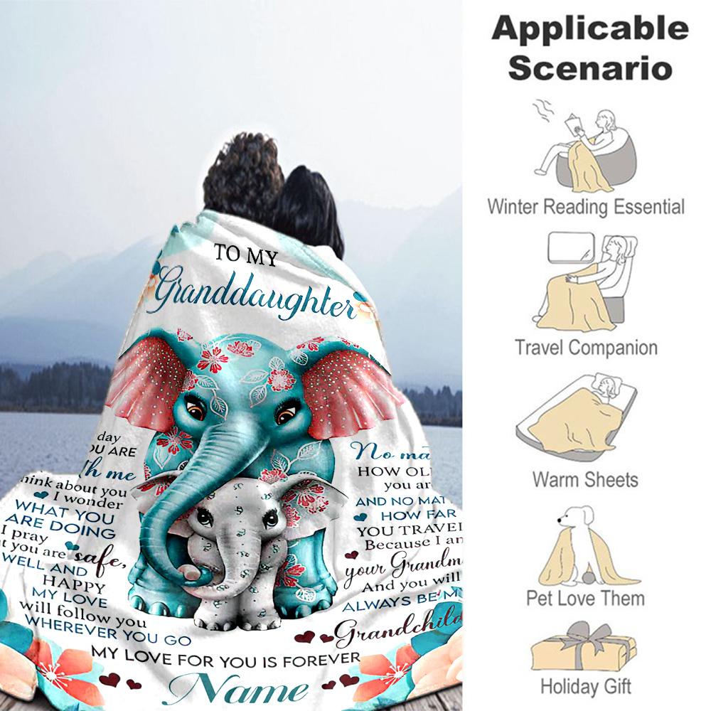 Envelope Granddaughter Personalized Name Blanket Throw Customizable Blanket Warmthful Decor Perfect for Office Bedding Home Decor Office Chair