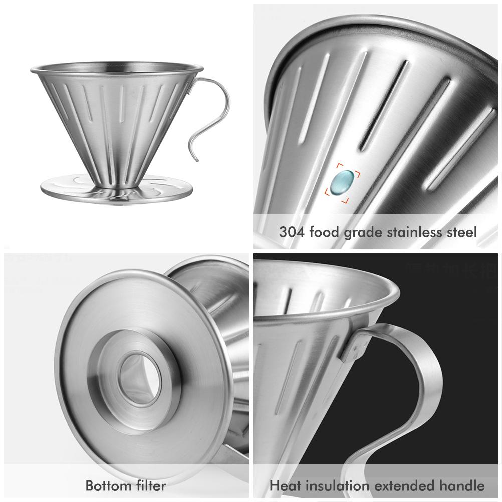 Filtro per Caffè in Acciaio Inossidabile Riutilizzabile Scolafiltro per Caffè Porta Filtro per Caffè