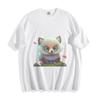 Cute Fluffy Fantasy Creature with Flowers Graphic T-Shirt