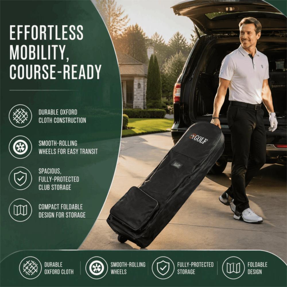 Oxford Cloth Golf Travel Bag Black Golf Travel Luggage Airport Golf Equipment Transport