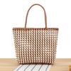 Large Capacity Weaving Tote Bag Woman Shopping Hollow Out Vegetable Basket Woven Pvc Lightweight Outdoor Camping Storage Bags