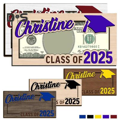 Portasoldi in legno per regalo di laurea, classe del 2025, portasoldi, portasoldi per regalo di laurea, ricordo per laureati di scuole superiori, università e college