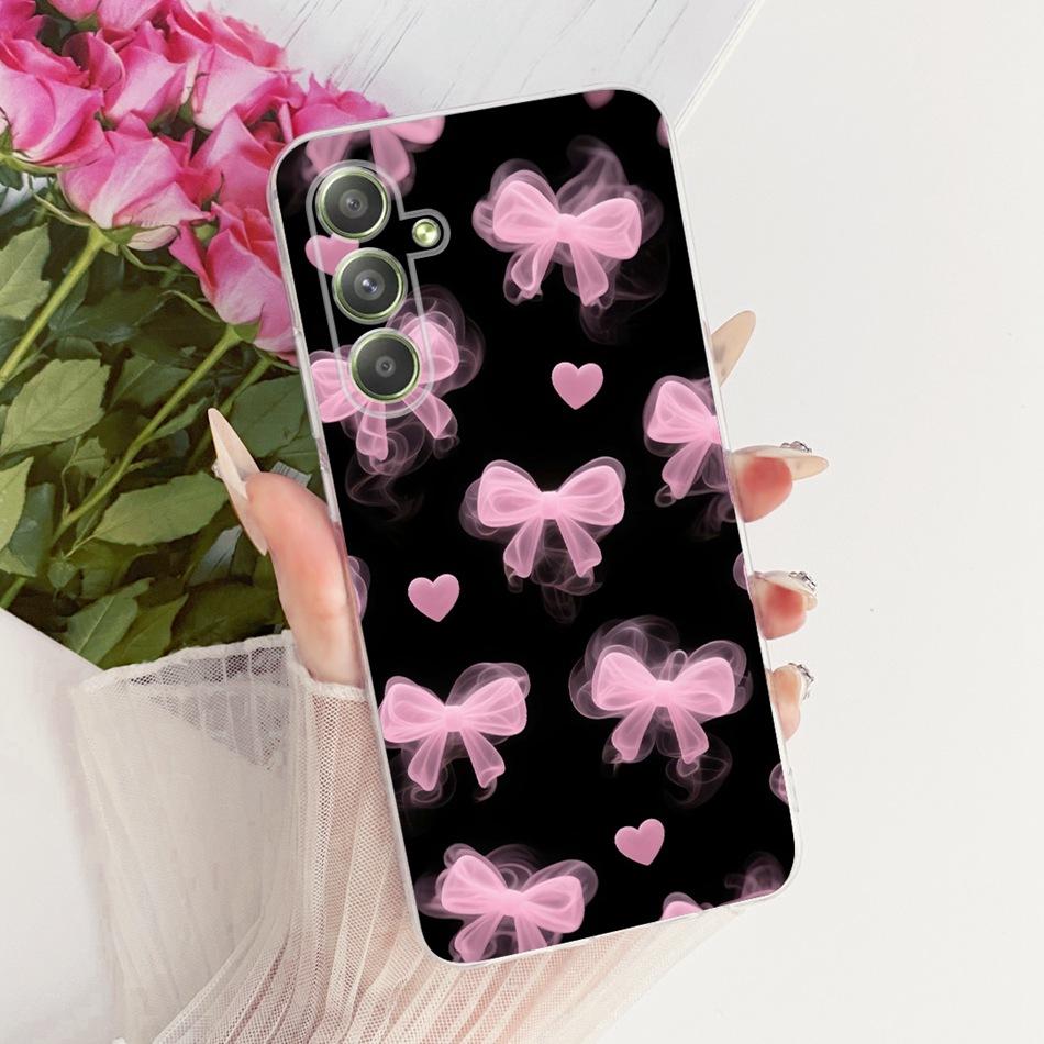For Samsung Galaxy A54 Cute Flower Butterfly Cat Painted Case For Samsung A54 5G SM-A546B Soft Silicone TPU Phone Cases