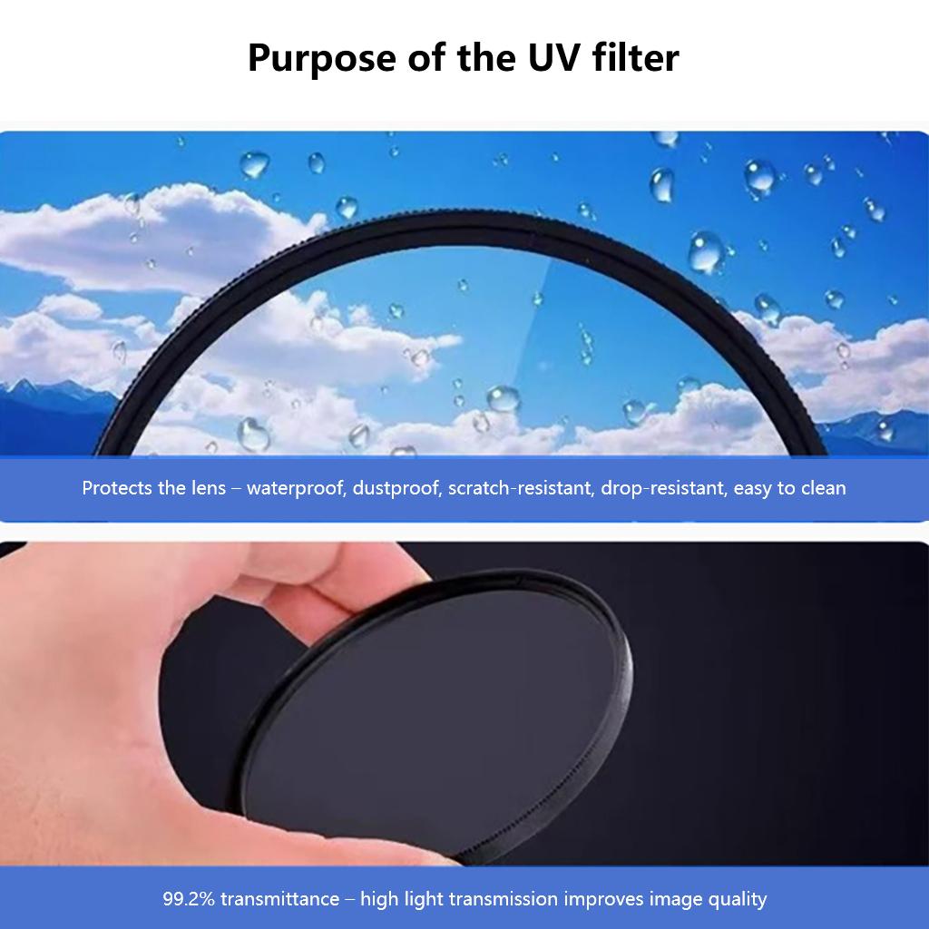 Universal Camera Lens Filter for Canon Nikon Sony DSLR Camera Lens Protection Dust-Proof Optical Glass UV Filters 67mm/58mm/52mm