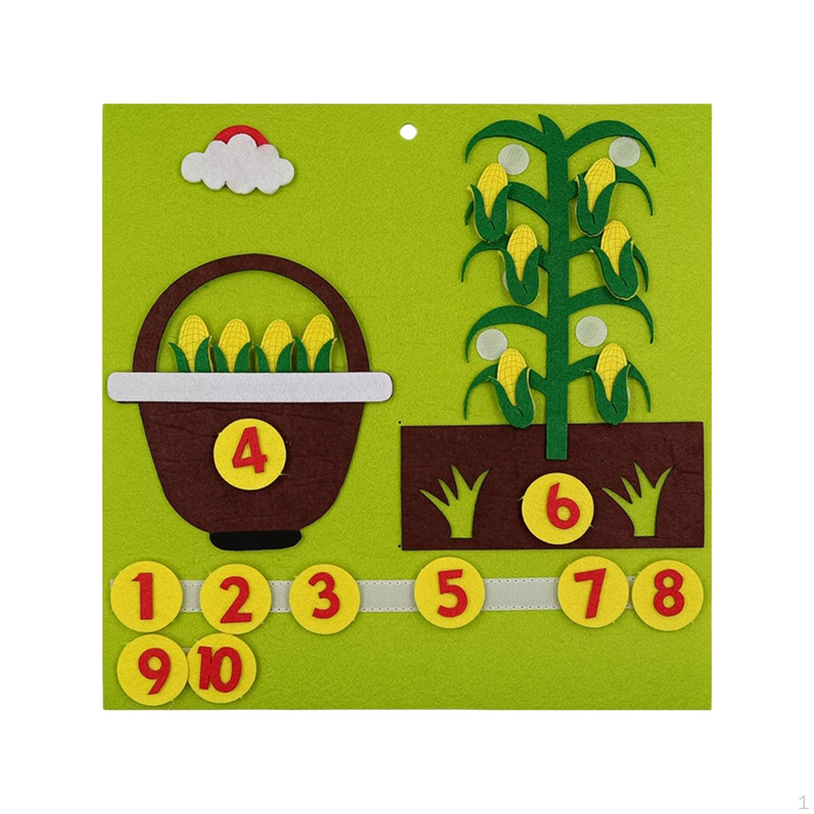 Busy Math Toys Tomato Eggplant Corn Chili Match Teaching Number Toy Learning for s corn