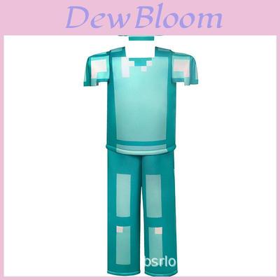 Minecraft Green Armor Cosplay Outfit With Comfortable Fabric For Kids And Teens