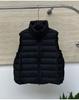 Women's Short White Duck Down Ribbed Vest - 2026 Autumn/Winter Korean Style, Loose Stand Collar, Casual Fit.
