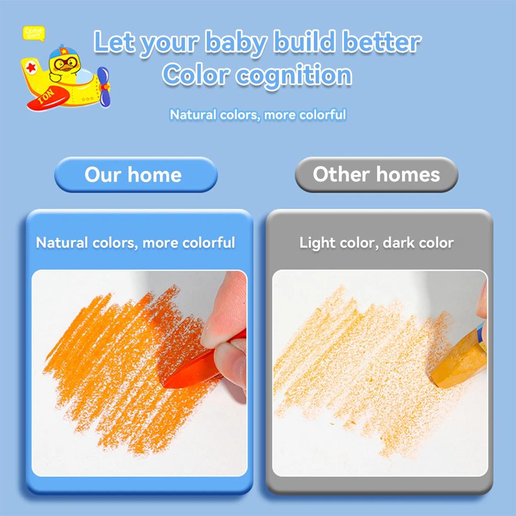 12/24/36 Color Triangle Crayons Non-Dirty Hands Double-headed Plastic Oil Paint Sticks for Children's Kindergarten Stationery