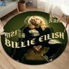 Billie Eilish Custom Name Round Area Rug,Carpet Rug for Living Room Bedroom Sofa Playroom Decor,Non-slip Floor Mat