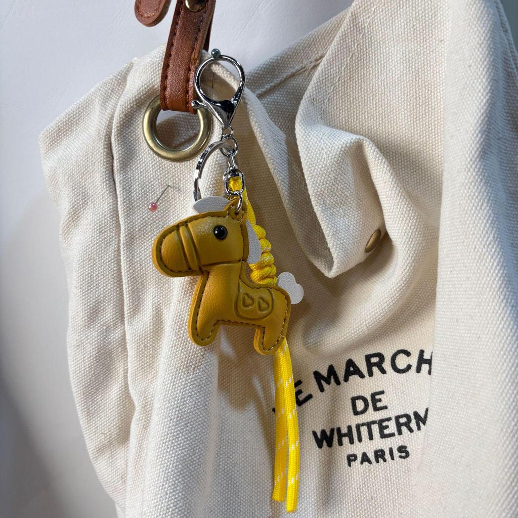 Creative Leather Pony Keychain: Versatile Horse Bag Decoration & Phone Accessory