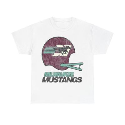 Milwaukee Mustangs Retro Nostalgisch Voetbal T-shirt