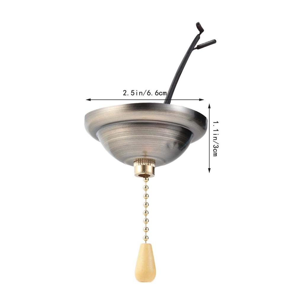 Ceiling Fan Pull Chain Set Round Beaded Smooth Surface Iron Material Rust Resistant Vintage Design for Light Switch Ceiling Fan