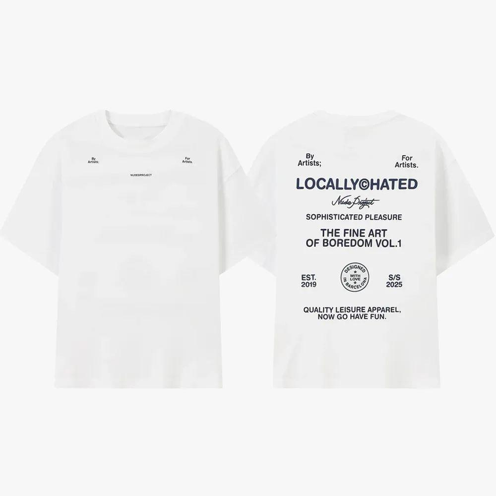 

2026 Повседневная хлопковая футболка с принтом Женская мода Бежевая футболка Женская повседневная спортивная свободная брендовая унисекс большого размера уличная Y2K 4XL