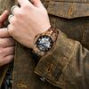 Fashion Casual Mechanical Watch Men Top Brand Luxury Natural Wooden Automatic Skeleton Steampunk Wristwatch