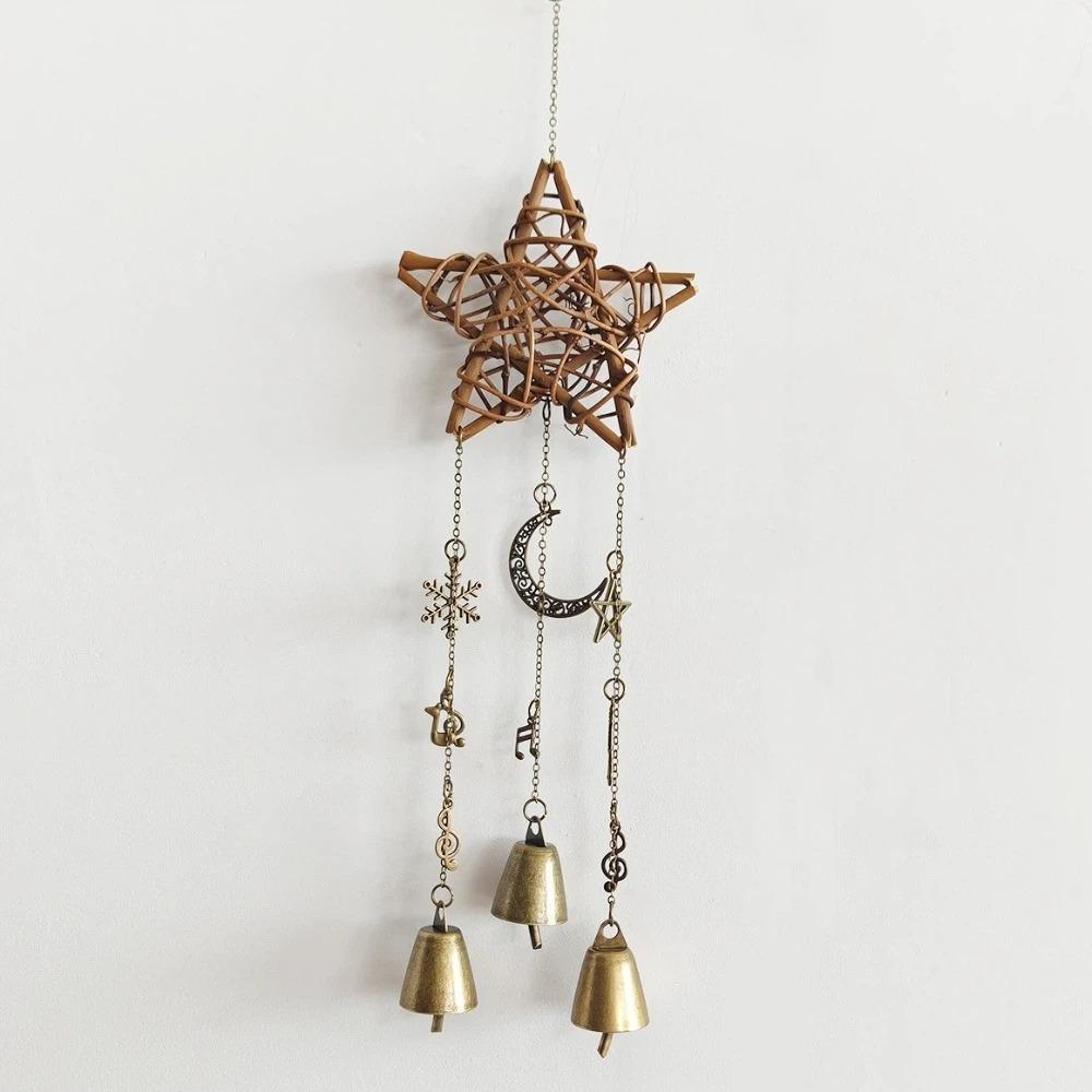 Five-pointed Star Vintage Bell Pendant Pastoral Style Door Hanging Hanging Star Decoration Eaves