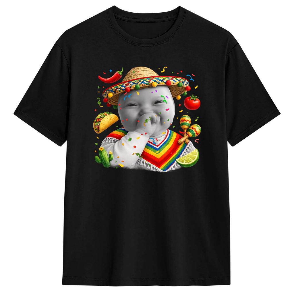 Funny Niche Baby Gen Z Meme Ai Viral Giggling AI Laughing TShirt Beach Street Style T Shirts Pure Cotton Leisure Tshirt Gift