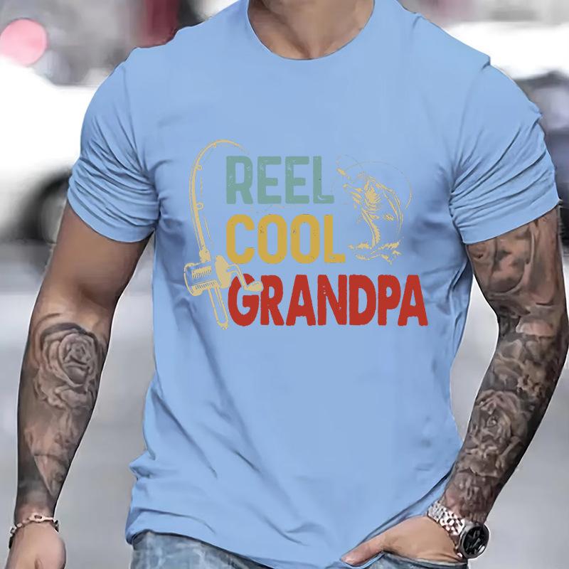 Vintage Reel Cool Dad Print Unisex Tshirt Fashion Fishing Lover Daddy Tee Casual Short Sleeve Streetwear Father Day Shirts Gifts