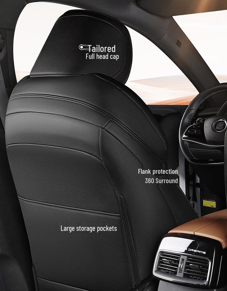 BYD Tang DM Full Leather Car Seat Cushion - Universal, All-Season, Seven-Seat Compatibility