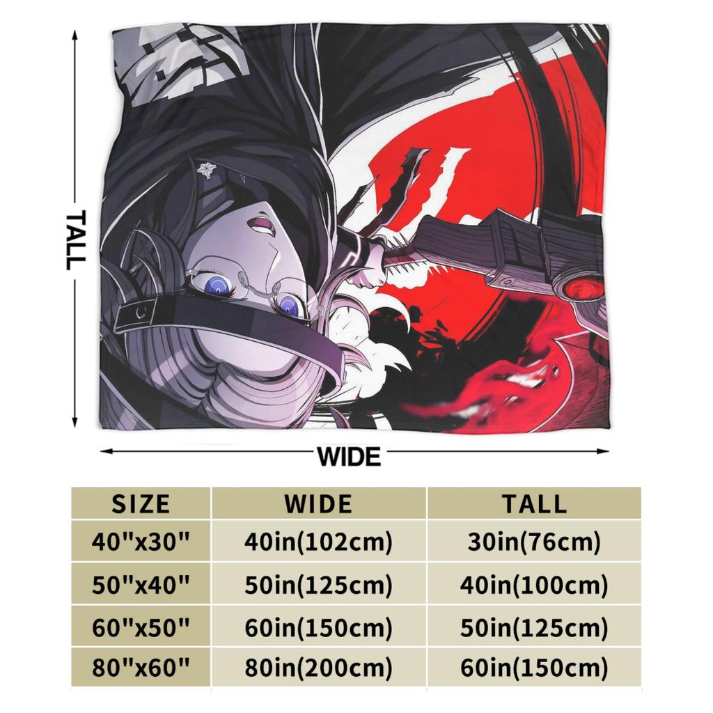 Eito HUNDRED LINE Knitted Blankets Flannel Last Defense Academy Lightweight Throw Blankets for Outdoor Travel Bedspread