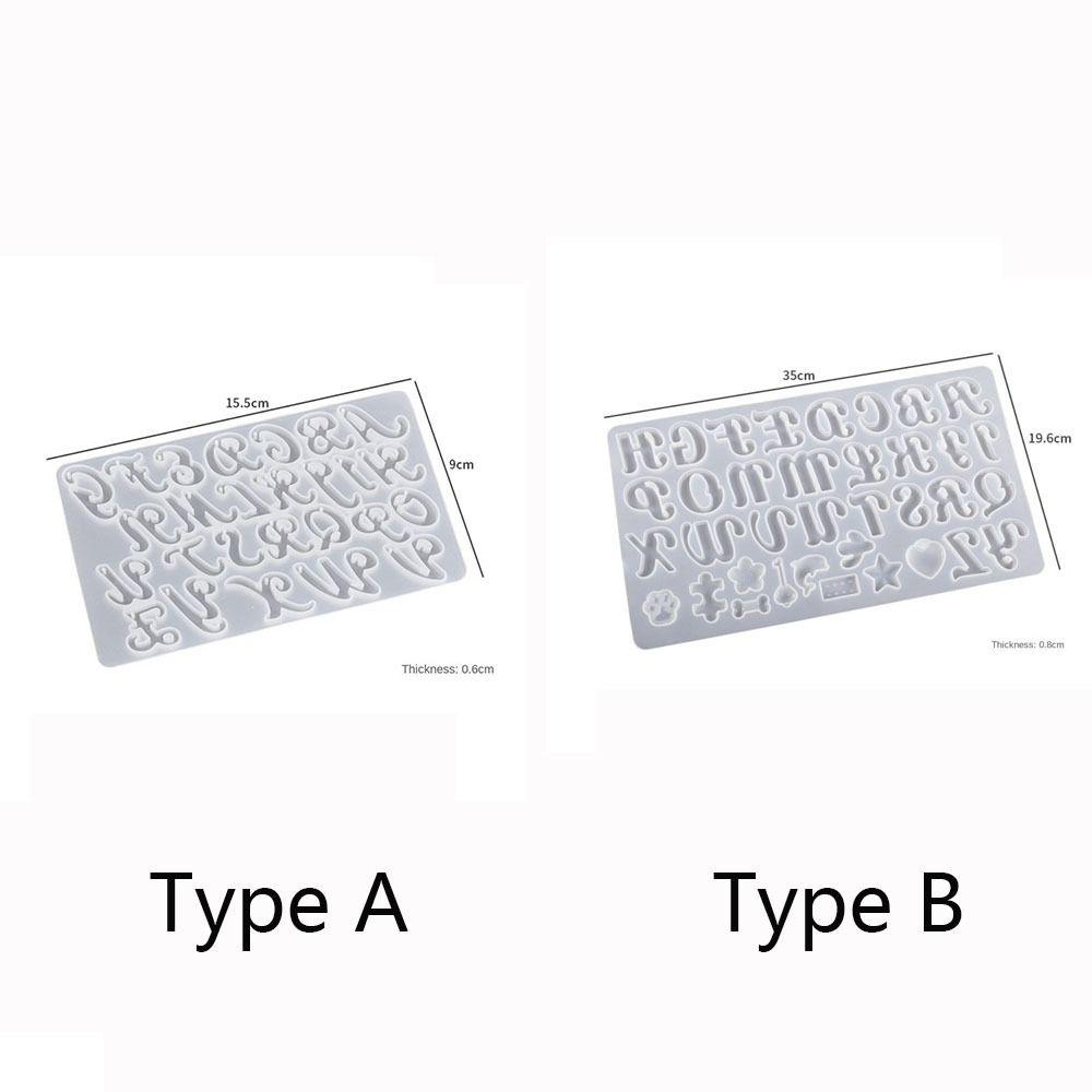 Pendant Drop Glue Casting Molds Silicone Molds Kit Ornament Molds 26 Letters Alphabet Molds
