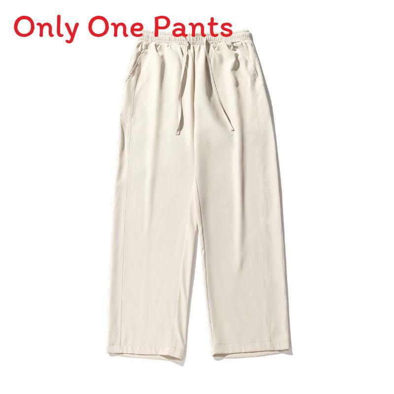 Ice Silk Mens Casual Pants With Elastic Waist For Summer Youth Fashion