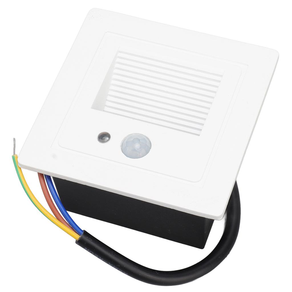 LED Corner Wall Lamp Recessed Warm White Iron Baking Varnish Body Induction Step Light for Stairway 85‑260V