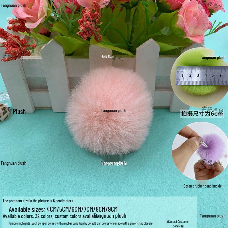 

Помпони зі штучного кролячого хутра: 3см, 4см, 6см для DIY модних аксесуарів та декору 8cm