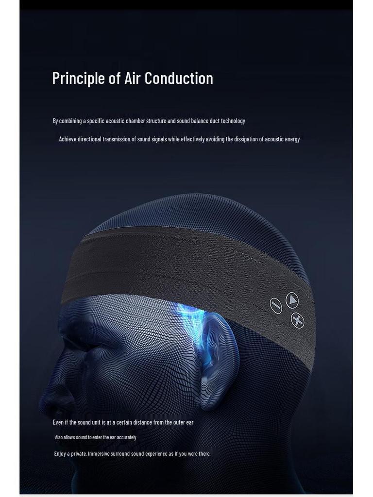 Wireless Bluetooth Yoga Headband Earbuds & Sleep Eye Mask with Ultra-long Standby