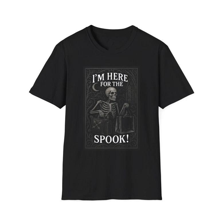 Funny Spooky Skeleton Shopping Halloween T SHIRT UNISEX 2XL