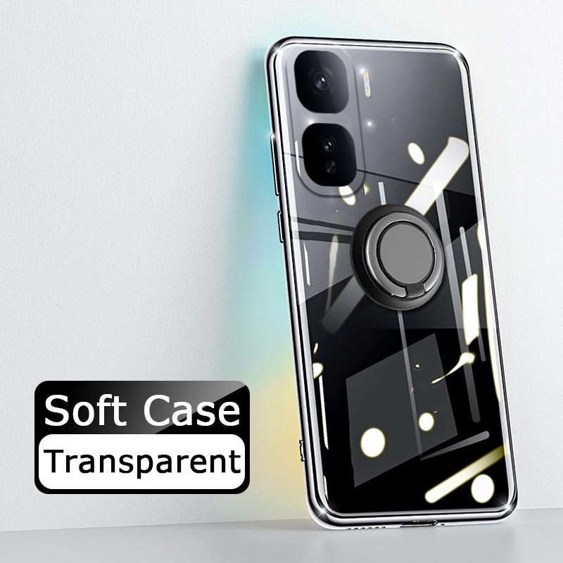For VIVO IQOO NEO 10 Case Ring Holder Phone Case Ultra Thin Transparent Car Navigation Silicone Clear Cases For VIVO IQOO NEO 10 Pro Phone Casing
