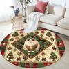 Christmas Ragdoll Cat Pattern Round rug,Carpet Rug for Living Room Bedroom  Playroom ,Non-slip Floor Mat,Holiday Gifts and Birthday Gifts.
