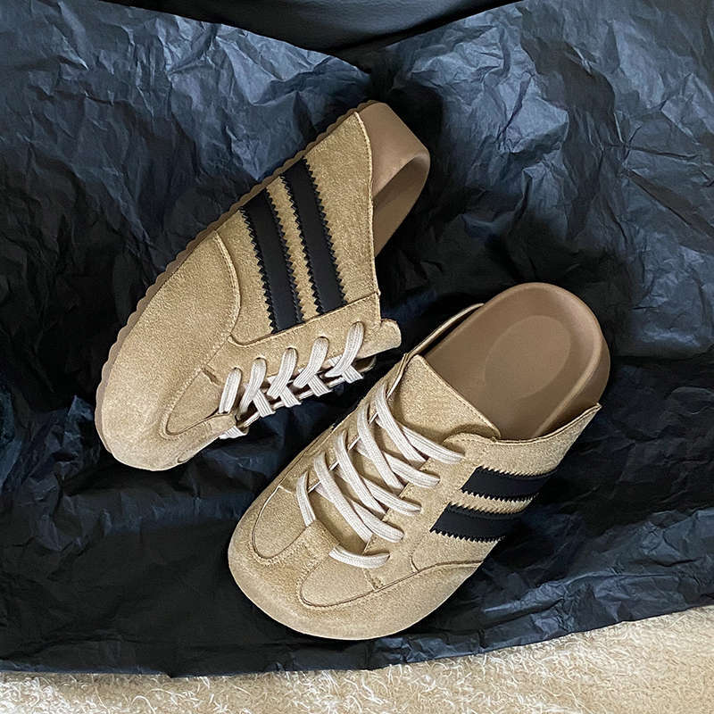 

Thick-soled inner height-increasing bag head half slippers women s 2025 new spring and summer yellow German training shoes wear super fire Birkenst 40 абрикосовый