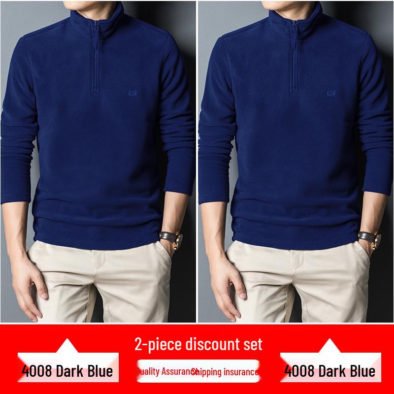 Men's Autumn/Winter Woodpecker Polartec Half-High Collar Zipper Fleece Hoodie