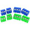 20pcs KF301-2P/KF301-3P/KF301-4P KF301-5.0-2P KF301-5.0-3P KF301-5.0-4P KF301 5.08mm Plug-in Screw Connector Blue/Green
