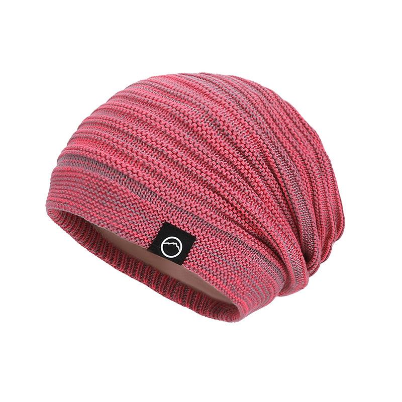 Winter velvet warm ear protection big head circumference versatile knitted hat women