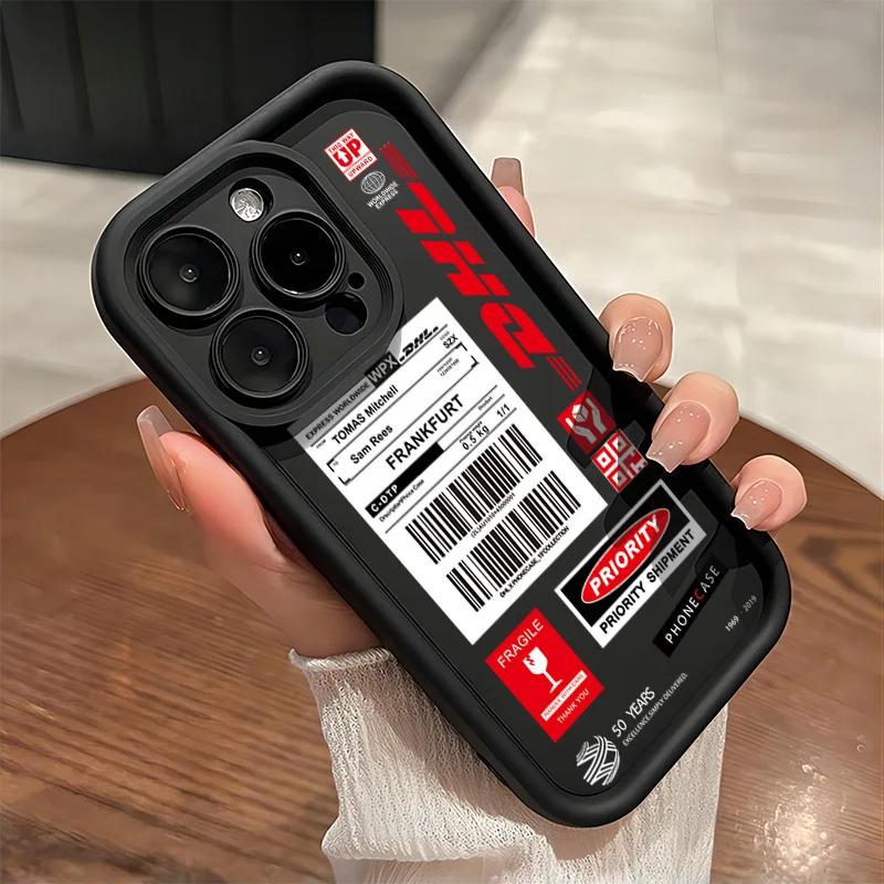 Hot Fashion Labels New Phone Case For IPhone 16 15 14 13 12 11 Pro Max Mini XR XS X 7 8 6 6s Plus Soft TPU Back Cover