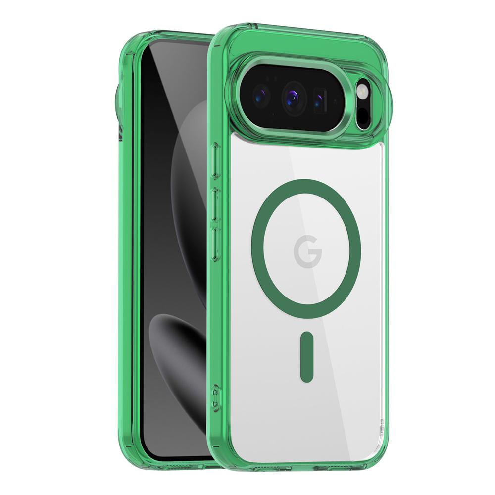 Luxury High Transparent Magnetic For Magsafe Wireless Charging Case For Google Pixel 9A 10 Pro XL Solid Color Bumper Back Cover