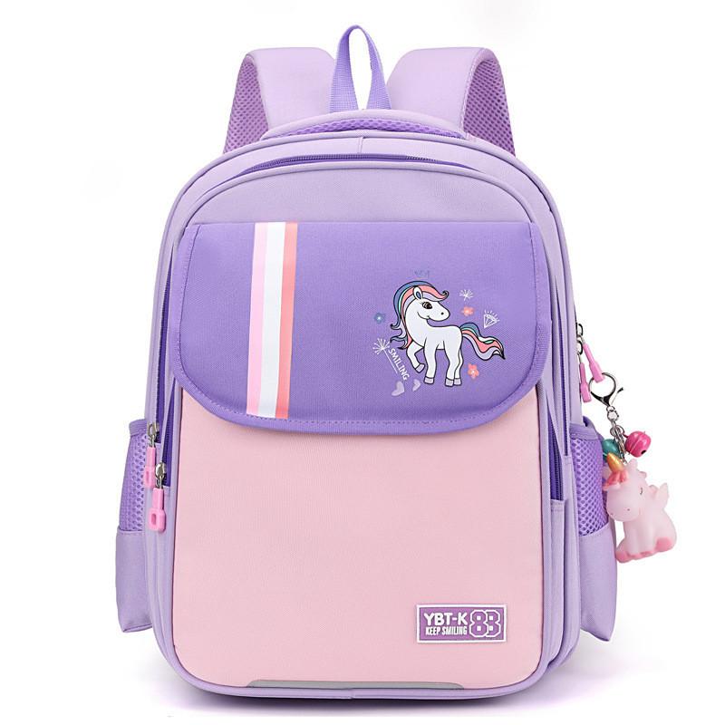Cute Spacious School Backpack For Boys And Girls Oxford Fabric Patterned Bag