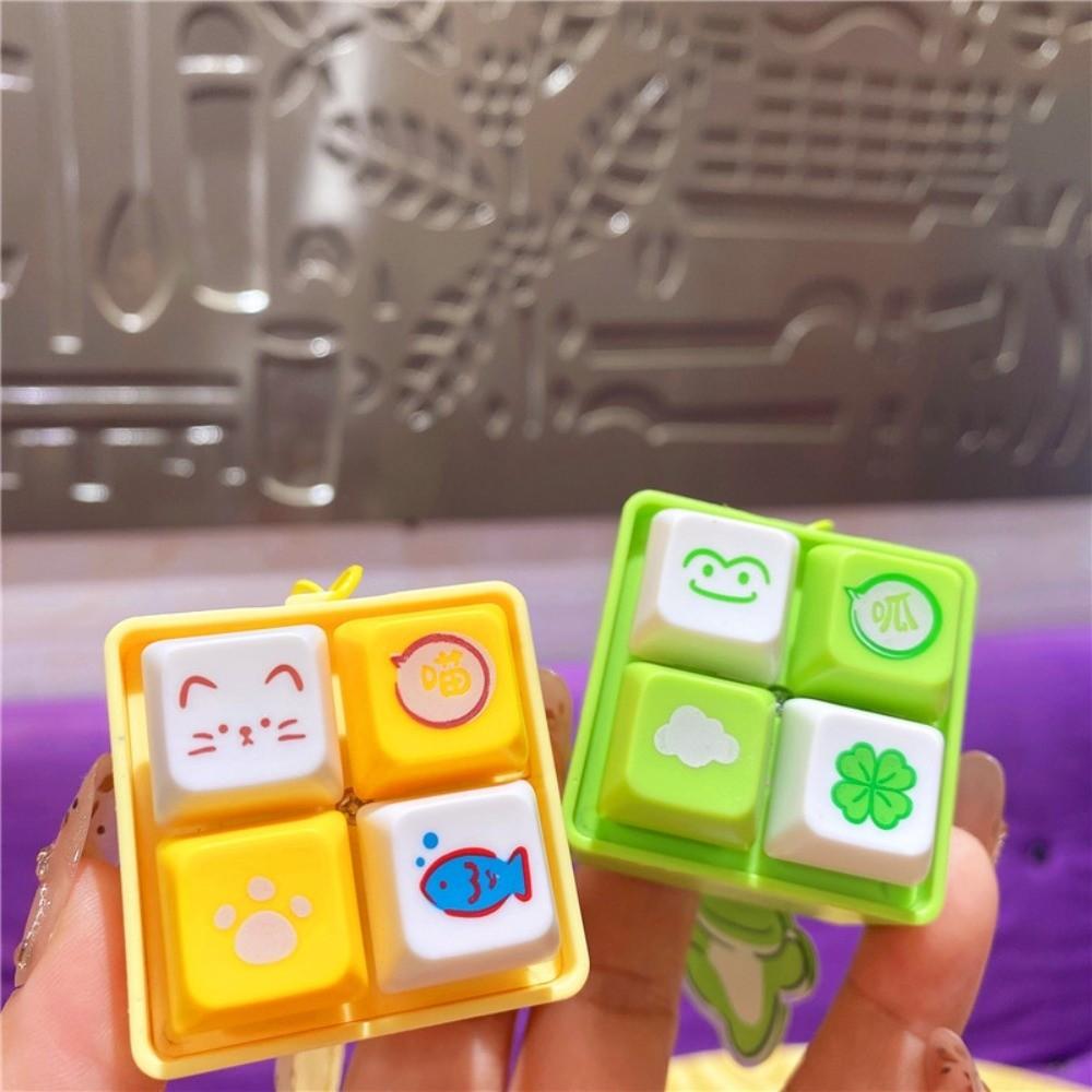 DIY Keyboard Stress Relief Keychain Cartoon Mechanical Keyboard Tester New Fidget Toys
