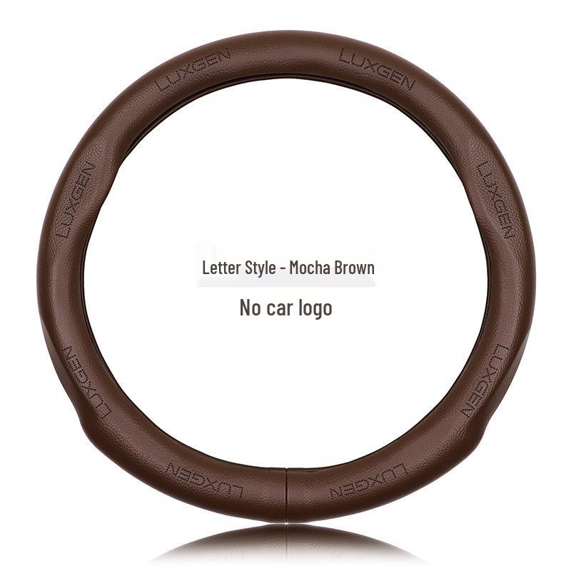 Genuine Leather Luxgen Steering Wheel Cover - Universal Fit for U6, Big 7, S5, U5, 7MPV, Na 5, Rui 3 Models