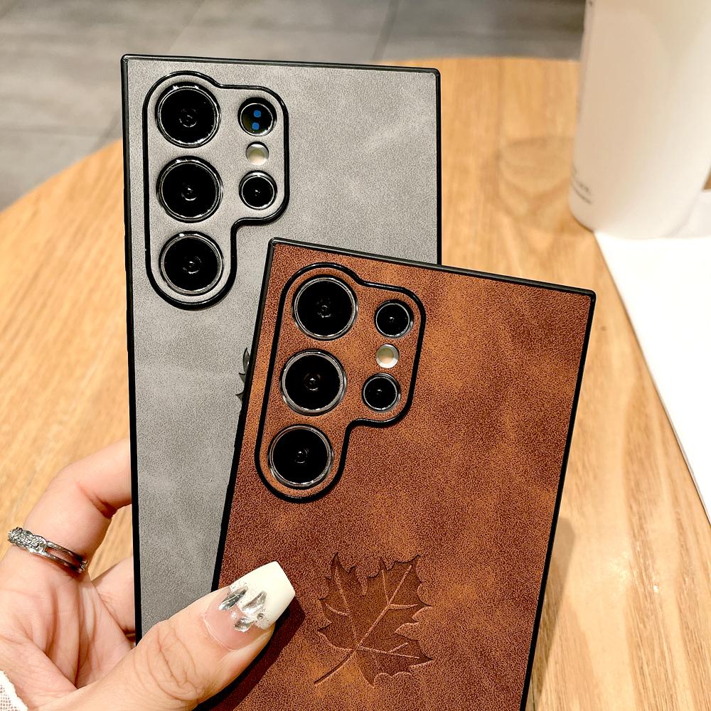 Luxury Retra Leather Case For Samsung Galaxy S25 S24 S23 S22 S21 Ultra Plus FE A56 A55 A54 A52 A53 A15 A16 A35 A36 5G 4G Cover